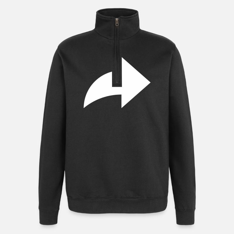Pfeil, share - Quarter-Zip-Sweatshirt - Schwarz