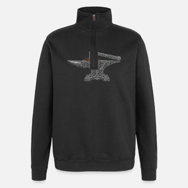 Schmied - Quarter-Zip-Sweatshirt - Schwarz
