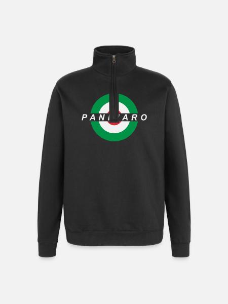 Paninaro - Sweat à zip 1/4 - noir