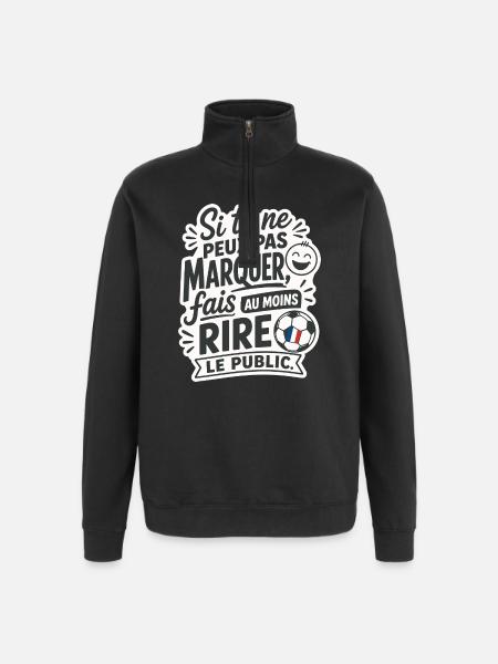 Humour du Foot - Quarter-Zip-Sweatshirt - Schwarz