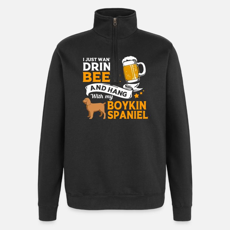 Boykin Spaniel - Quarter-Zip-Sweatshirt - Schwarz