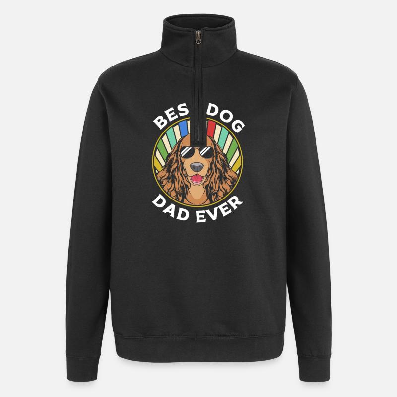 Boykin Spaniel - Quarter-Zip Sweatshirt - black