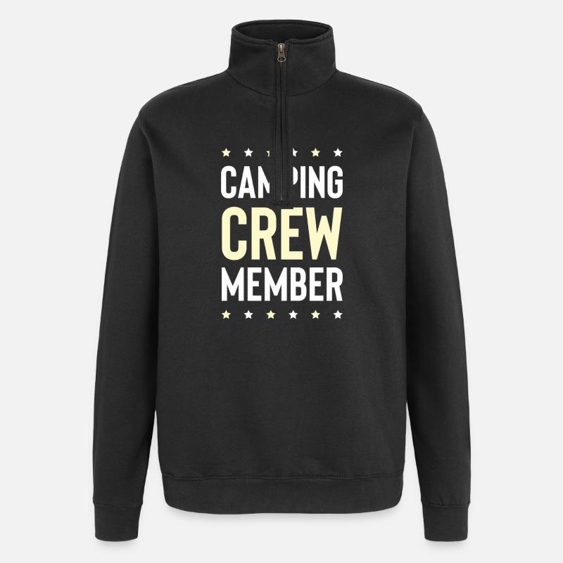 Équipe de camping - Sweat à zip 1/4 - noir