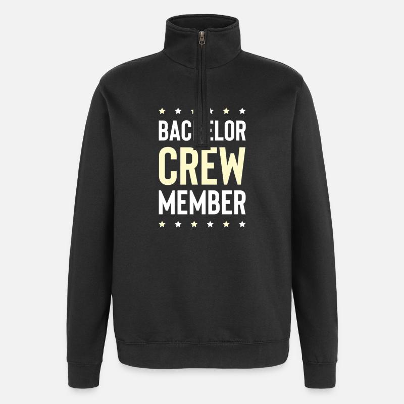 Bachelor Crew - Quarter-Zip Sweatshirt - black