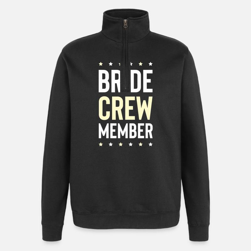 Bride Crew - Quarter-Zip-Sweatshirt - Schwarz