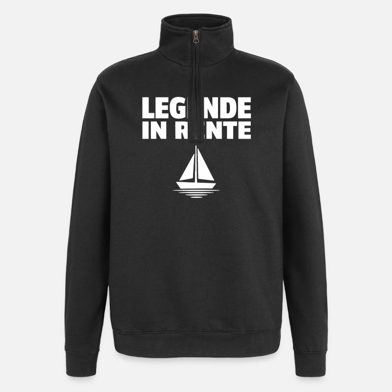 Finally pension free - Quarter-Zip Sweatshirt - black