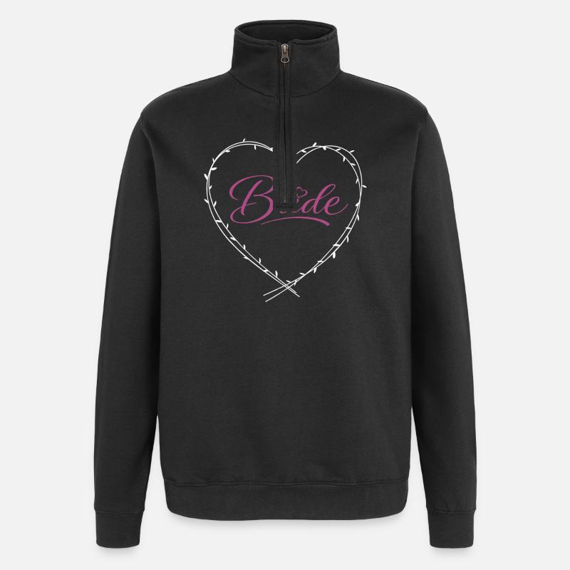Mariée - Sweat à zip 1/4 - noir
