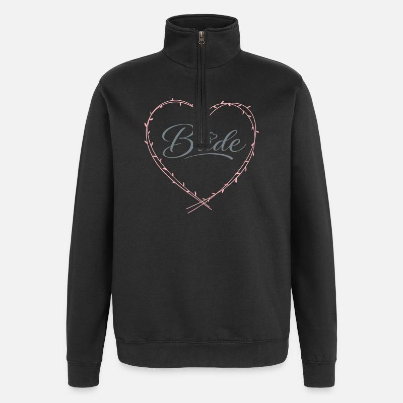 Mariée - Sweat à zip 1/4 - noir
