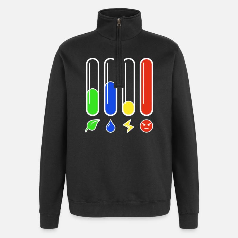 Status Bars - Rage High - Quarter-Zip Sweatshirt - black