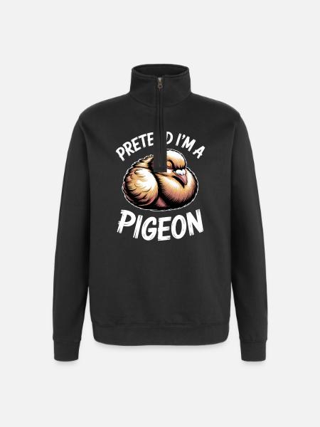 Dove Sayings Birds Funny Doves Gift - Quarter-Zip Sweatshirt - black