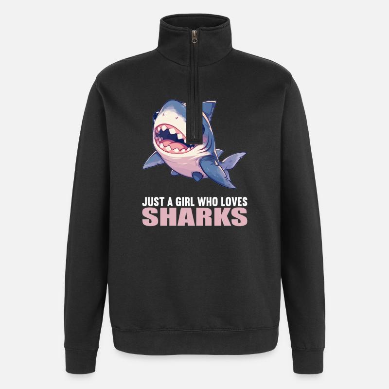 Requins Requin - Sweat à zip 1/4 - noir