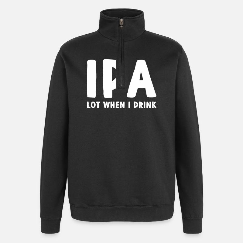IPA - Quarter-Zip-Sweatshirt - Schwarz