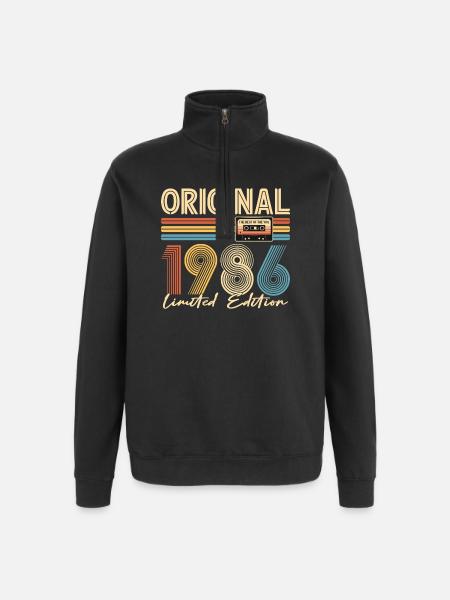 40th birthday, 40 years - Quarter-Zip Sweatshirt - black