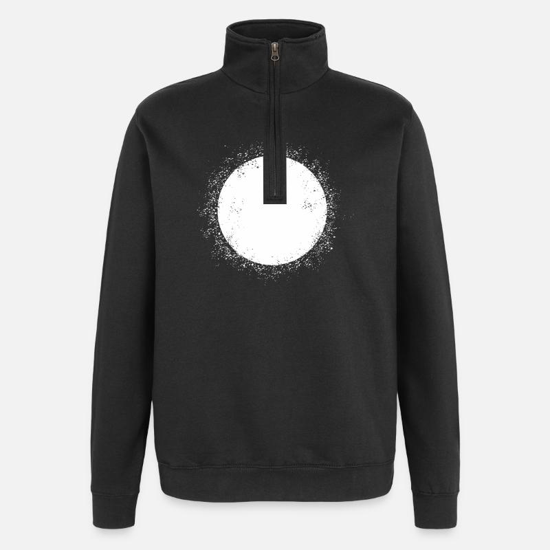 Gothic Sun Design - Quarter-Zip Sweatshirt - black
