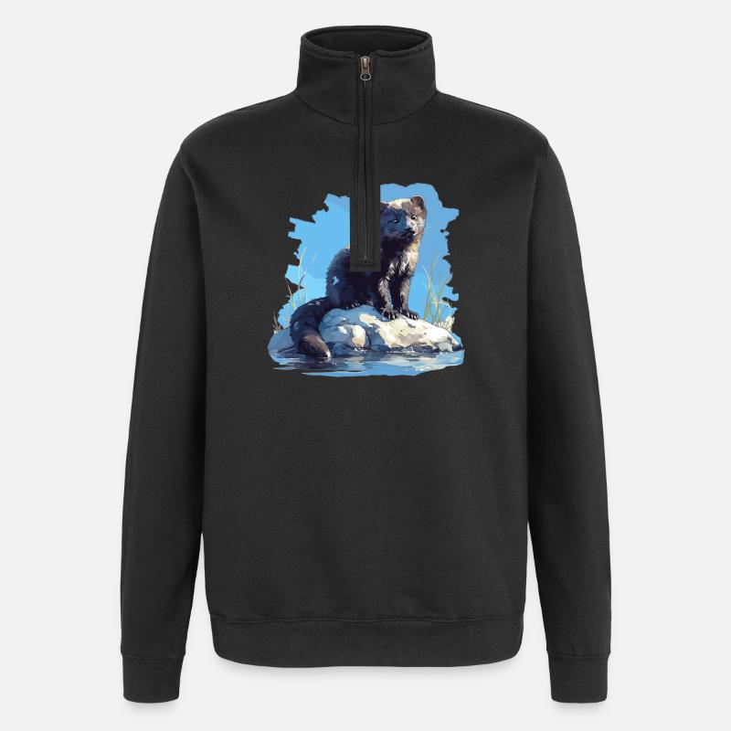 Mink Mink - Sweat à zip 1/4 - noir