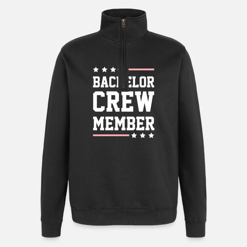 Bachelor Crew - Quarter-Zip-Sweatshirt - Schwarz