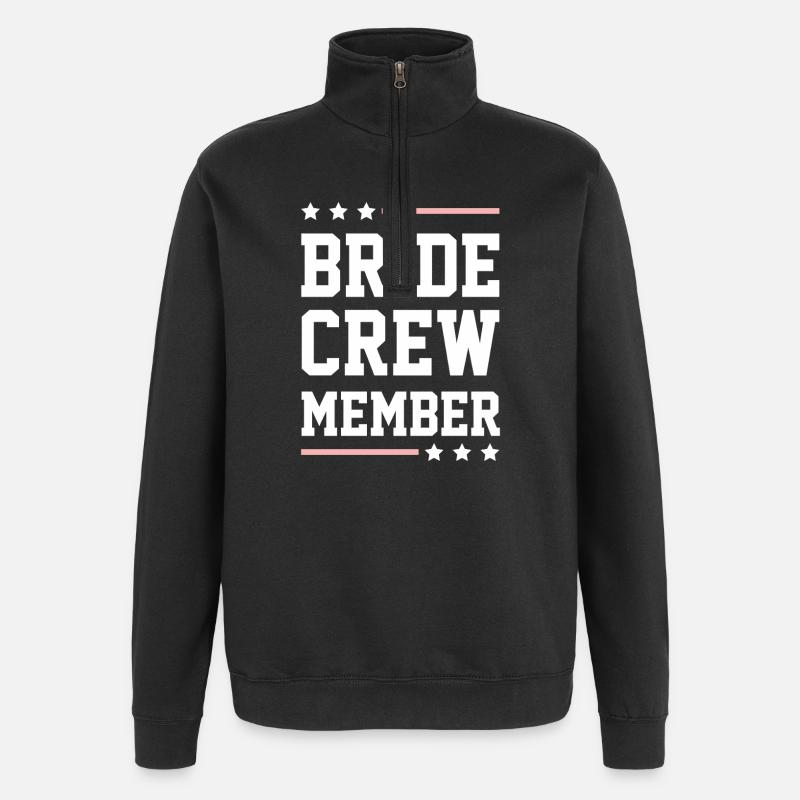 Bride Crew - Quarter-Zip-Sweatshirt - Schwarz