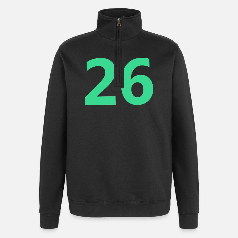 26 - Sweat à zip 1/4 - noir