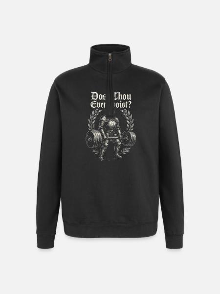 Knight's Power Weightlifting - Quarter-Zip Sweatshirt - black