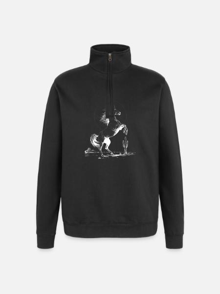 Desert Halo Stallion - Quarter-Zip Sweatshirt - black