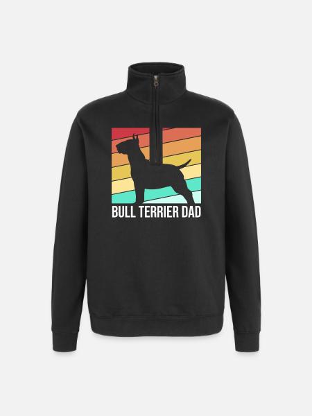 Bull terrier - Sweat à zip 1/4 - noir