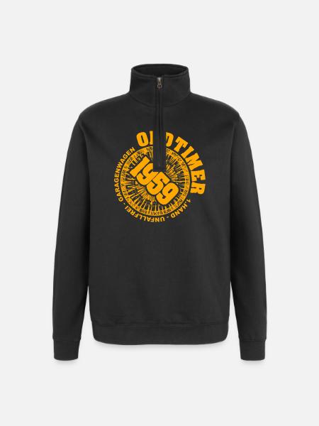 Papa 1959 - Sweat à zip 1/4 - noir