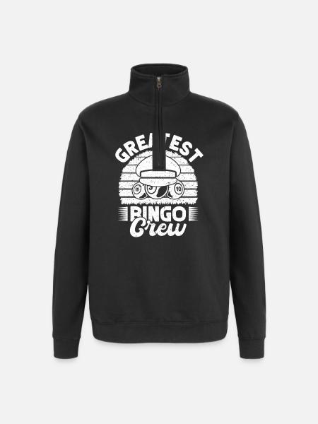 Bingo Player Greatest Crew Bingo - Quarter-Zip Sweatshirt - black