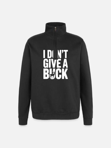 Je m’en fous - Sweat à zip 1/4 - noir