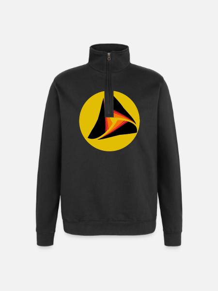 Beach volleyball, beach and sun - Quarter-Zip Sweatshirt - black