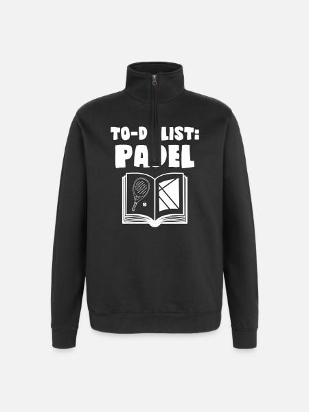 To_Do_List_Padel - Quarter-Zip-Sweatshirt - Schwarz