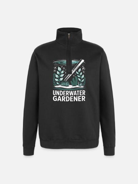 Underwater Gardener Aquascaping Dream - Quarter-Zip Sweatshirt - black