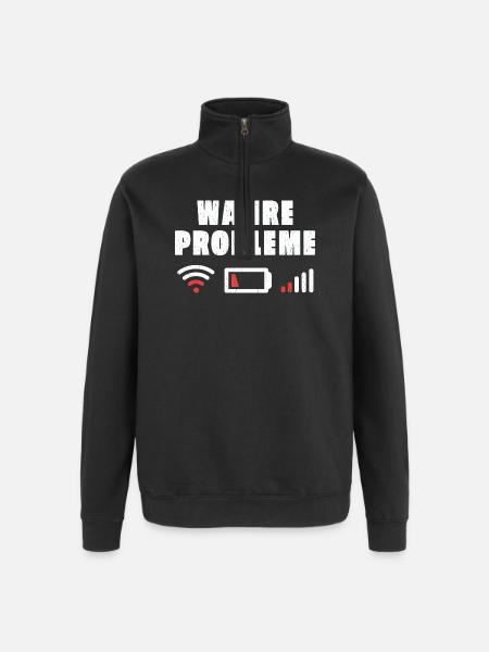 Vrais problèmes - Sweat à zip 1/4 - noir