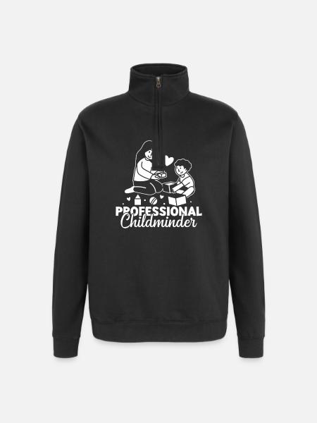 Gardienne professionnelle de garde d’enfants - Sweat à zip 1/4 - noir
