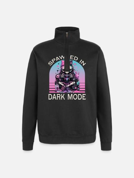 Pastel Goth Soft Goth Gaming Gamer - Quarter-Zip Sweatshirt - black