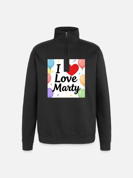 J’adore Marty Balloons - Sweat à zip 1/4 - noir