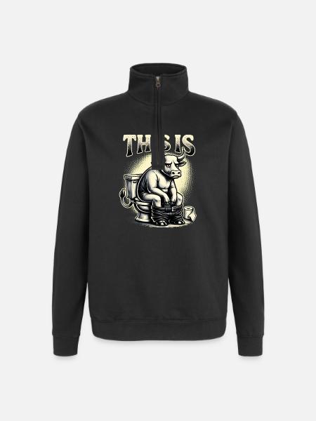 C’est de l’humour de toilettes à la connerie - Sweat à zip 1/4 - noir