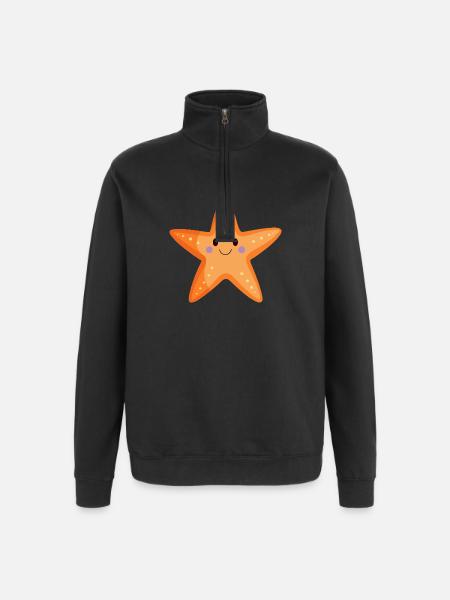 Starfish - Quarter-Zip Sweatshirt - black