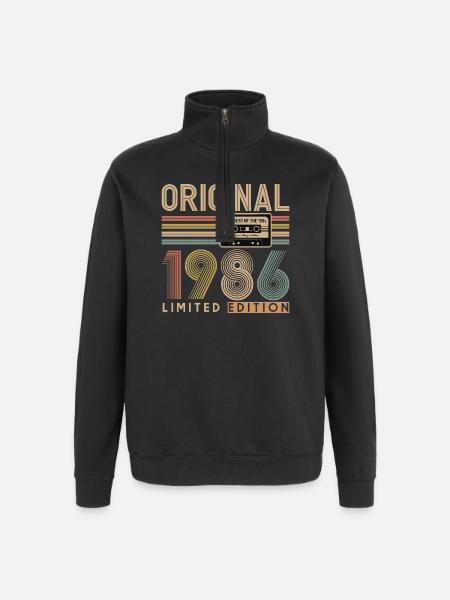 40th birthday, 40 years - Quarter-Zip Sweatshirt - black