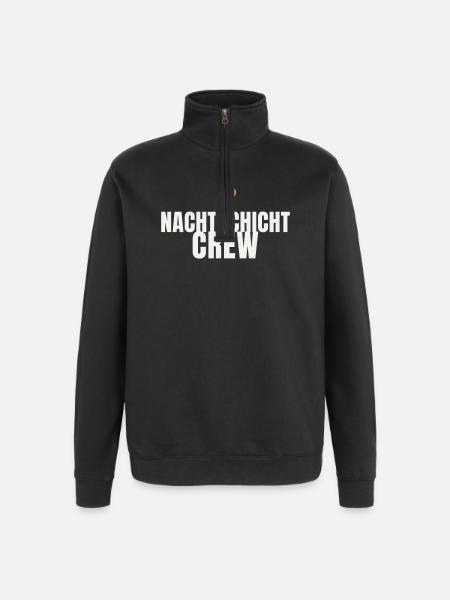 Nachtschicht Crew Schichtarbeit Pflege Nachtdienst - Quarter-Zip-Sweatshirt - Schwarz