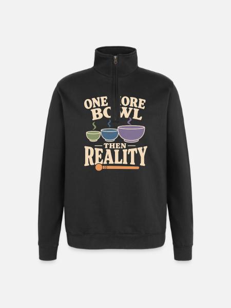Klangbad Klangheilung Singing Bowl Gift - Quarter-Zip Sweatshirt - black
