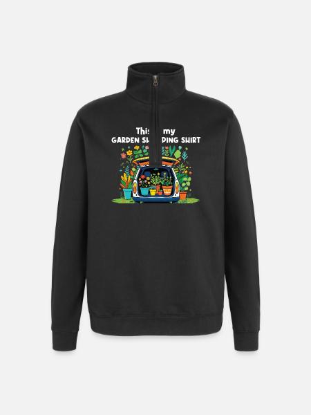 Funny gardening fun mothers - Quarter-Zip Sweatshirt - black