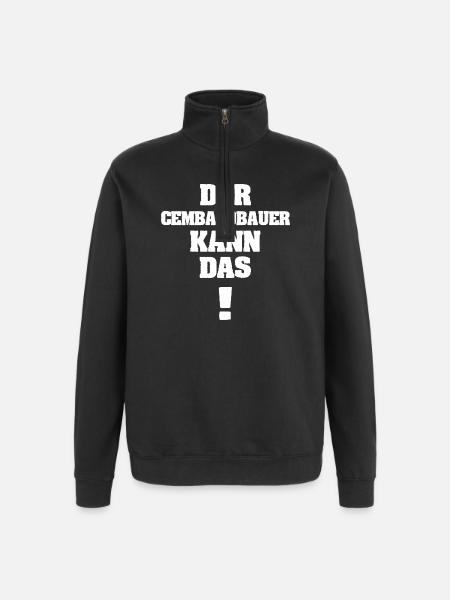 Geschenk für Cembalobauer - Quarter-Zip-Sweatshirt - Schwarz
