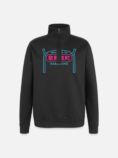 Welcome to Kabukicho - Sweat à zip 1/4 - noir
