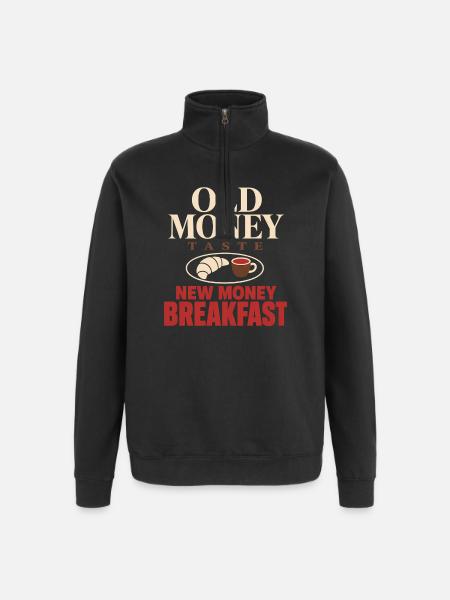 old money - Quarter-Zip Sweatshirt - black