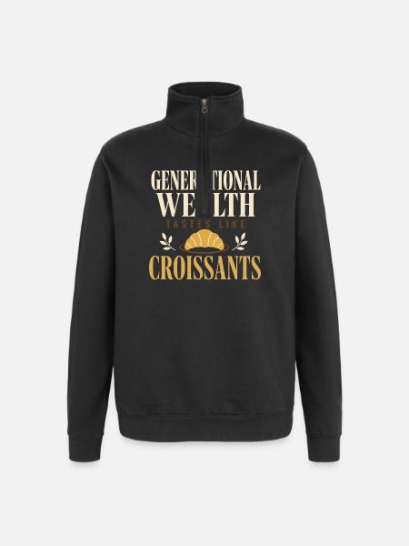 old money - Quarter-Zip Sweatshirt - black