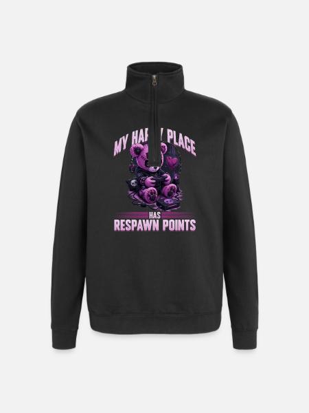Pastel Goth Soft Goth Gaming Gamer - Quarter-Zip Sweatshirt - black