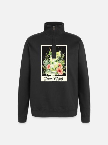 Bachelor Party Mojito Cocktail Bartender - Quarter-Zip Sweatshirt - black