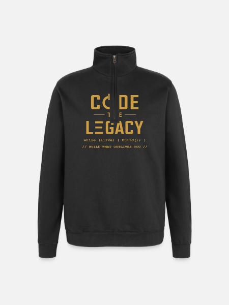 Code The Legacy Programmer T-Shirt - Sweat à zip 1/4 - noir