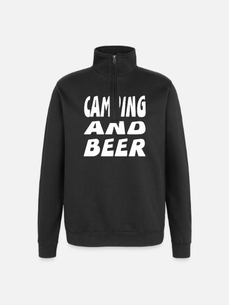 Camping - Sweat à zip 1/4 - noir