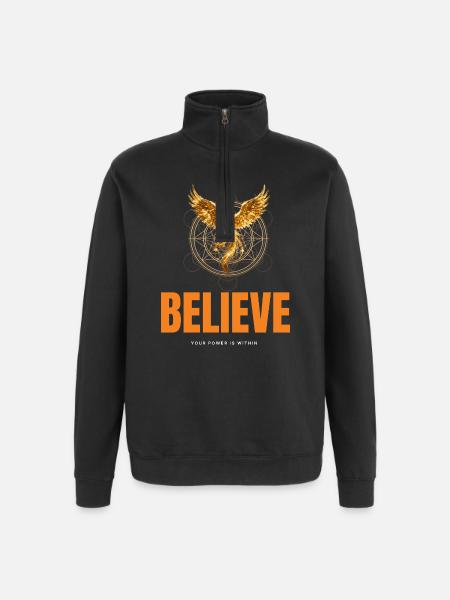 Believe Your Power Is Within - Quarter-Zip Sweatshirt - black